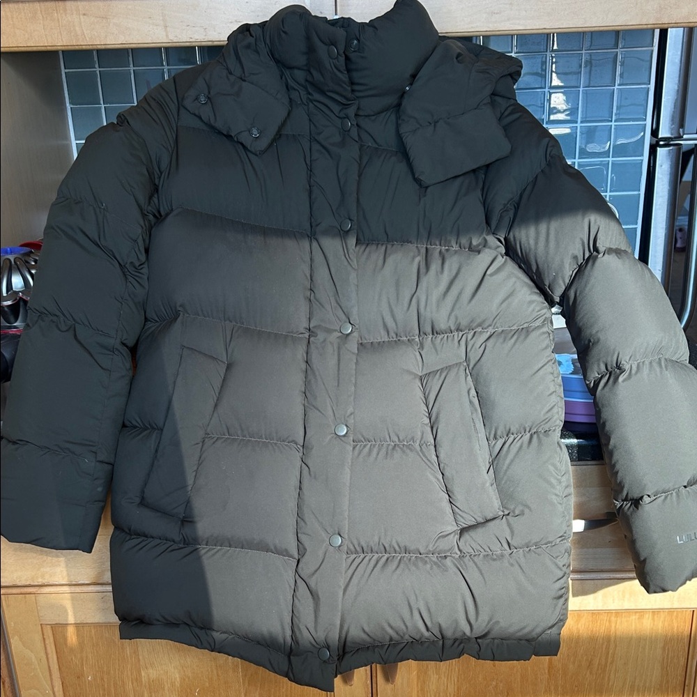 lululemon wunder puff mid length- Green Puffer Jacket